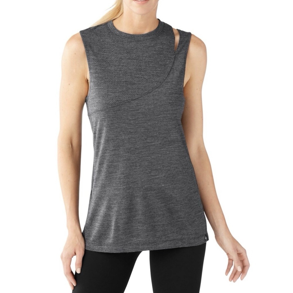 Smartwool Everyday Exploration Grey Tank Top Women's SMALL Merino Wool Blend